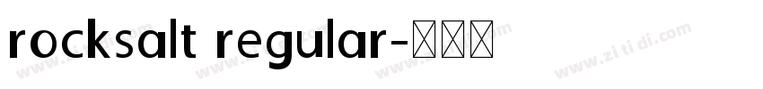 rocksalt regular字体转换